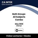 CA Inter (2023 Scheme) Both Groups All Subjects Combo Video Lectures for May 2026 Attempt (Online).